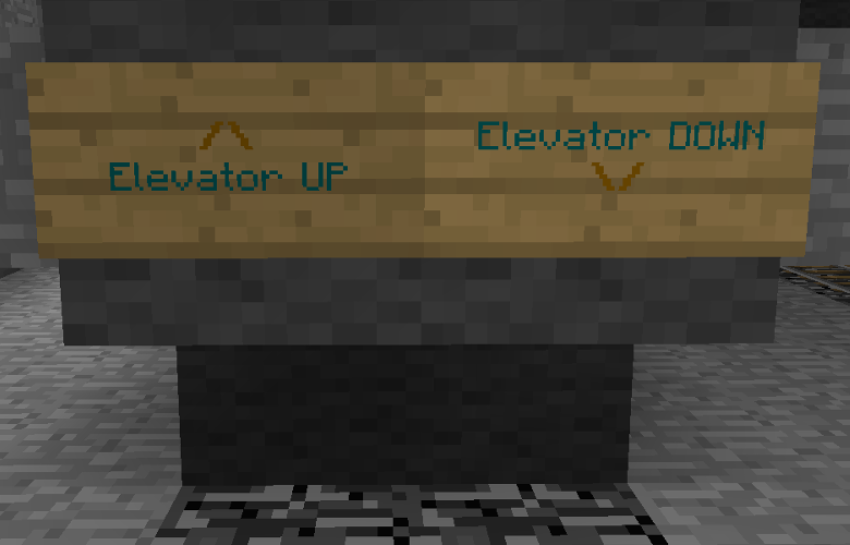 Super simple vanilla minecraft sign elevators